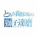 とある養豚場の獅子達磨（シシダルマ）