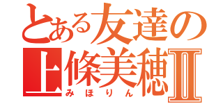 とある友達の上條美穂Ⅱ（みほりん）