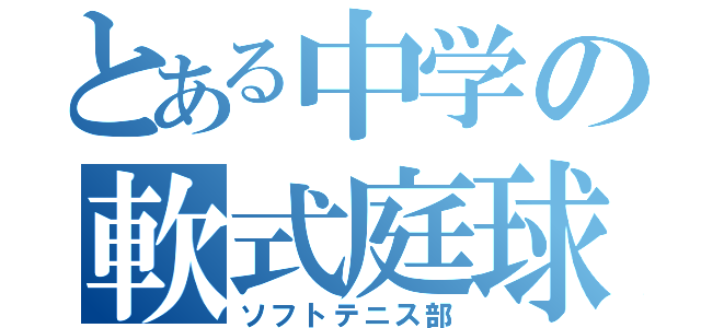 とある中学の軟式庭球武（ソフトテニス部）