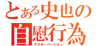 とある史也の自慰行為（マスターベーション）