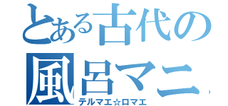 とある古代の風呂マニア（テルマエ☆ロマエ）