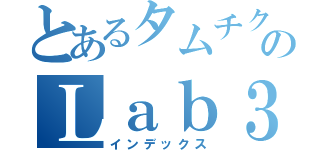 とあるタムチクのＬａｂ３（インデックス）