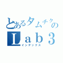 とあるタムチクのＬａｂ３（インデックス）