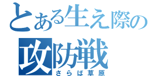 とある生え際の攻防戦（さらば草原）