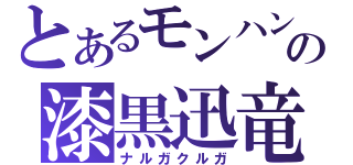 とあるモンハンの漆黒迅竜（ナルガクルガ）