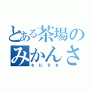 とある茶場のみかんさん★（なにそれ）