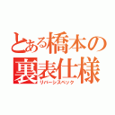 とある橋本の裏表仕様書（リバーシスペック）