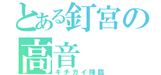 とある釘宮の高音（キチガイ降臨）