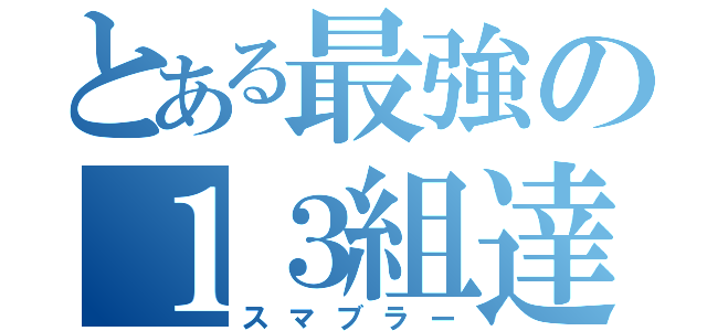 とある最強の１３組達（スマブラー）