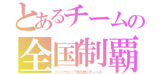 とあるチームの全国制覇（ニューウェーブ北九州レディース）