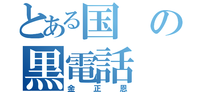 とある国の黒電話（金正恩）