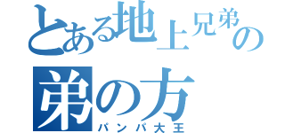 とある地上兄弟の弟の方（パンパ大王）