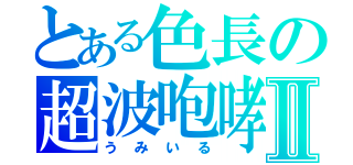 とある色長の超波咆哮Ⅱ（うみいる）