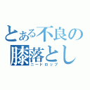 とある不良の膝落とし（ニードロップ）