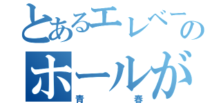 とあるエレベーターのホールが舞台の（青春）