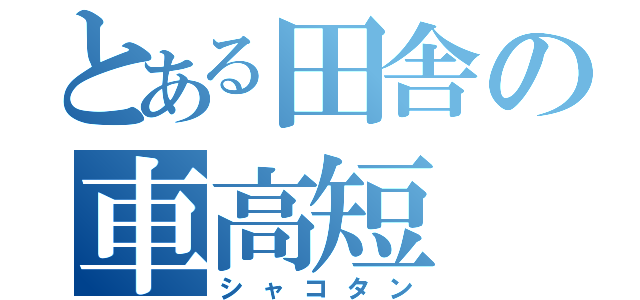 とある田舎の車高短（シャコタン）