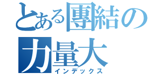 とある團結の力量大（インデックス）