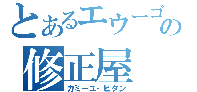 とあるエウーゴの修正屋（カミーユ・ビタン）