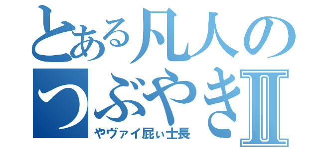 とある凡人のつぶやきⅡ（やヴァイ屁ぃ士長）