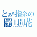 とある指糸の嶺上開花（インデックス）