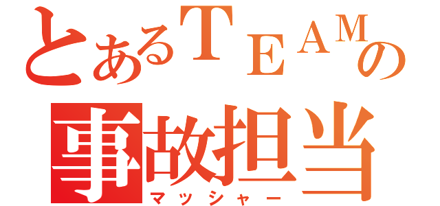 とあるＴＥＡＭの事故担当（マッシャー）