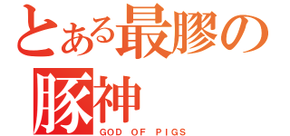 とある最膠の豚神（ＧＯＤ ＯＦ ＰＩＧＳ）