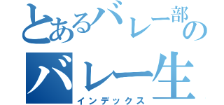 とあるバレー部のバレー生活（インデックス）