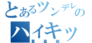 とあるツンデレのハイキック（重量級）