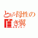 とある母性の白き翼（気高き怒り）