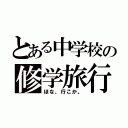 とある中学校の修学旅行（ほな、行こか。）