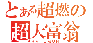 とある超燃の超大富翁（ＲＡＩＬＧＵＮ）