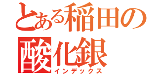 とある稲田の酸化銀（インデックス）