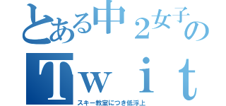 とある中２女子のＴｗｉｔｔｅｒ事情（スキー教室につき低浮上）