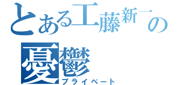 とある工藤新一の憂鬱（プライベート）