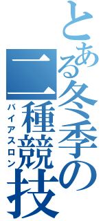 とある冬季の二種競技（バイアスロン）