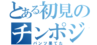 とある初見のチンポジ（パンツ果てた）