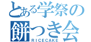 とある学祭の餅つき会（ＲＩＣＥＣＡＫＥ）