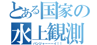 とある国家の水上観測機（バンジャーーーイ！！）