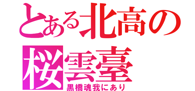 とある北高の桜雲臺（黒橋魂我にあり）