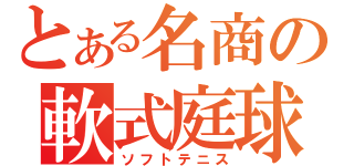 とある名商の軟式庭球（ソフトテニス）