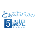 とあるおバカの５歳児（しんちゃん）