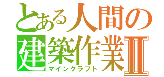とある人間の建築作業Ⅱ（マインクラフト）