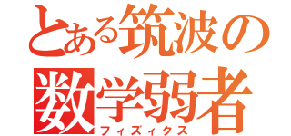 とある筑波の数学弱者（フィズィクス）