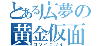 とある広夢の黄金仮面（コワイコワイ）