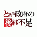 とある政府の後継不足（）