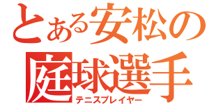 とある安松の庭球選手（テニスプレイヤー）