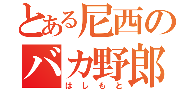 とある尼西のバカ野郎（はしもと）