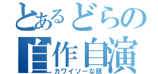 とあるどらの自作自演（カワイソーな頭）