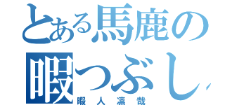 とある馬鹿の暇つぶし（暇人凛哉）