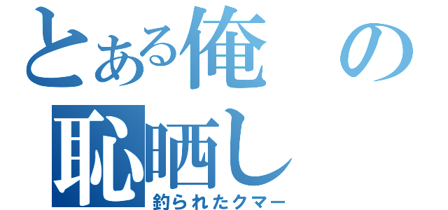 とある俺の恥晒し（釣られたクマー）